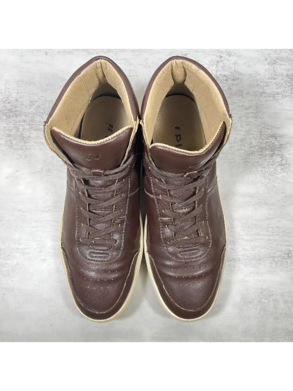 Piloti Apex High Top Leather Driving Sneakers - Men's Size 9.5 - Brown